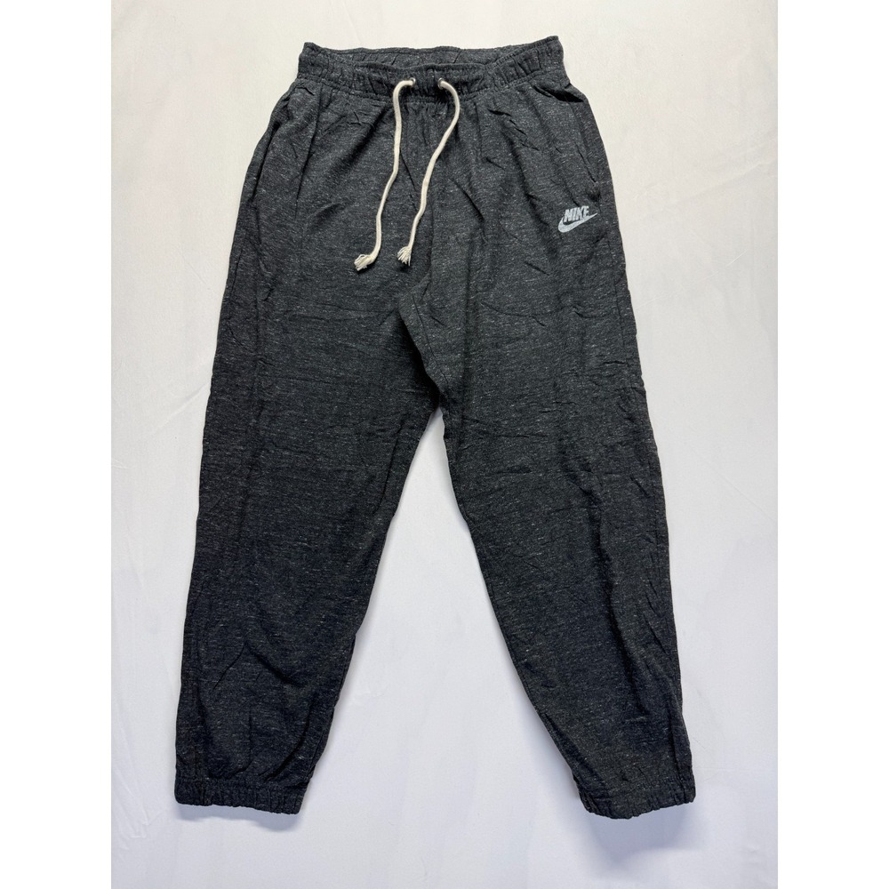 Nike Sportswear Sweatpants‎ Womens XS Heather Black Mid Rise Tapered Leg Jogger